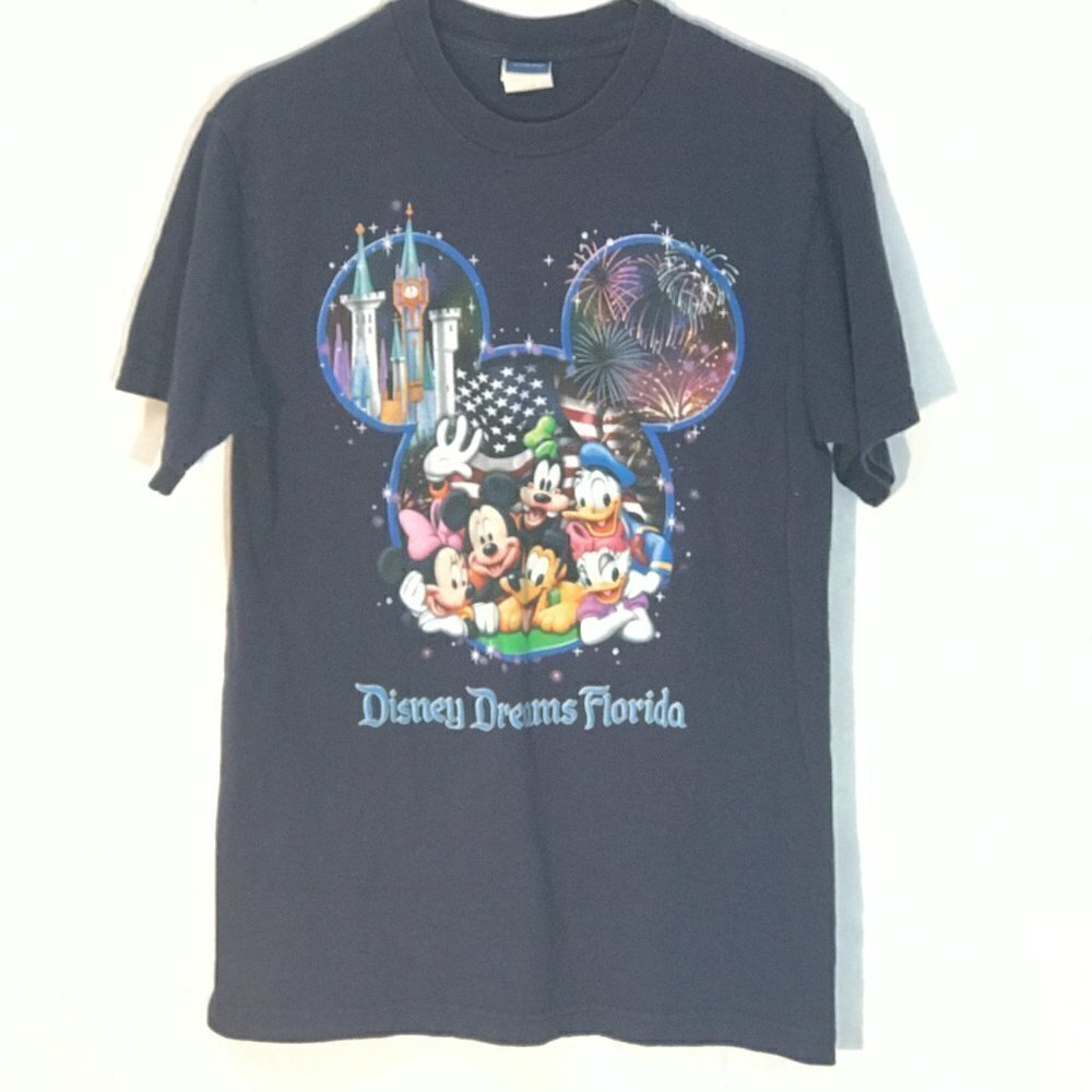 Disney Dreams Florida Walt Disney Short Sleeve Blue Tee T Shirt - Picture 3 of 7